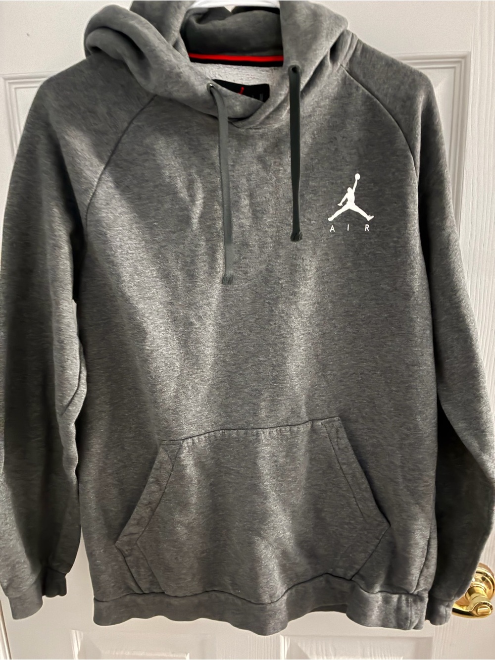 Jordan Gray Pullover Hoodie with White Jumpman